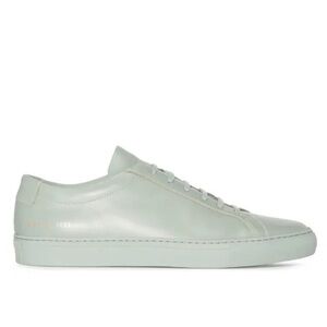 Men’s Common Projects Leather Low-Top Sneakers in Mint